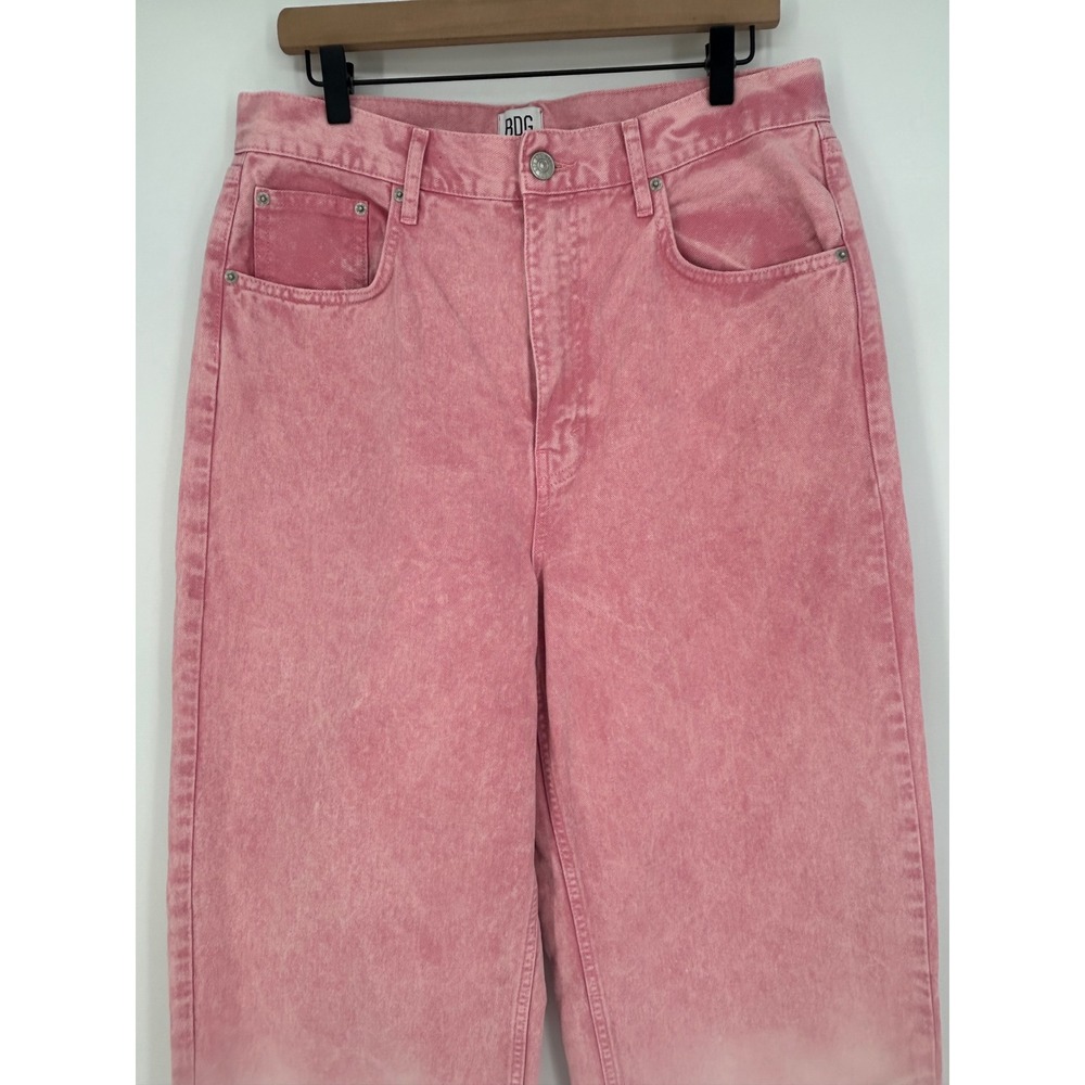 BDG Urban Outfitters High-Rise Baggy Women's Jean Sz 32 Ombre Pink Straight Leg - Picture 8 of 10